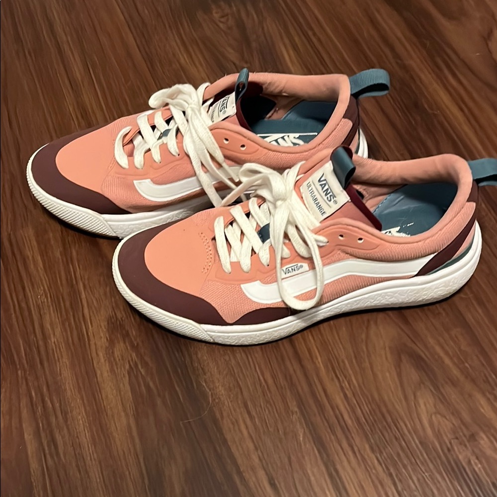 Vans Women's Pink and Brown Sneakers